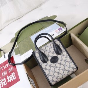 Mini tote bag with Interlocking G - GB016