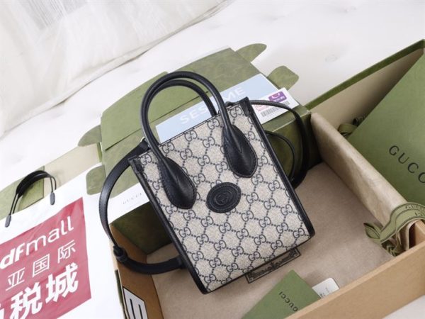 Mini tote bag with Interlocking G - GB016