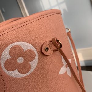 Neverfull MM tote bag Monogram Empreinte leather Pink