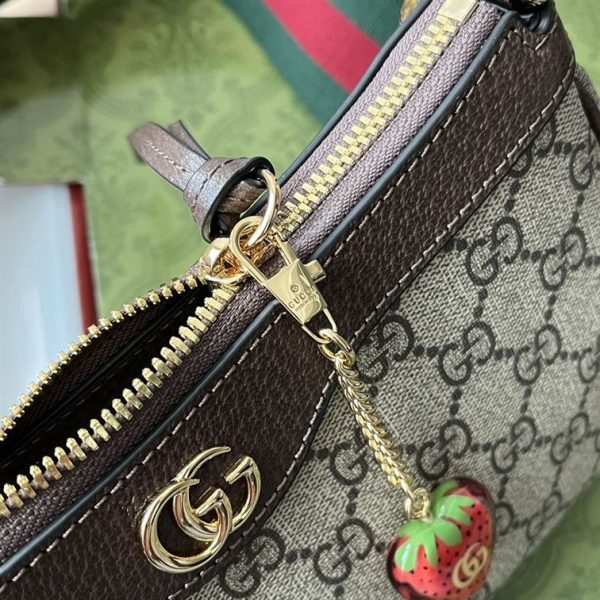 Ophidia small handbag Beige and ebony GG Supreme canvas - GB050
