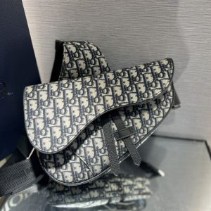 Saddle bag Beige and Black Dior Oblique Jacquard - DB012