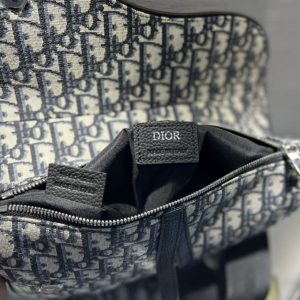 Saddle bag Beige and Black Dior Oblique Jacquard - DB012