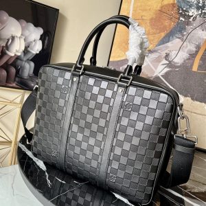 Sirius Briefcase Damier Infini Onyx cowhide leather - LB020