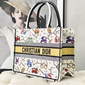 The Dior Book Tote latte multicolor Dior Pixel Zodiac - DB005