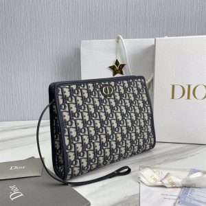 30 Montaigne pouch Blue Dior Oblique Jacquard - DB044