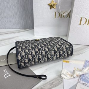 30 Montaigne pouch Blue Dior Oblique Jacquard - DB044