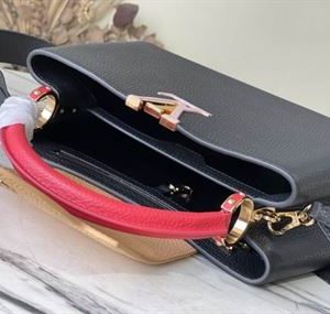 Capucines MM handbag Black Arizona Beige Ruby Red - LB036