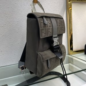 Fendiness backpack Dark grey suede - FB038