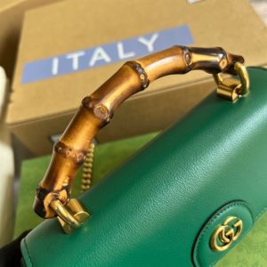 Gucci Diana small shoulder bag Emerald green leather - GB067
