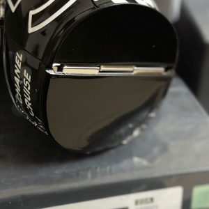 Helmet Minaudiere Black & White Resin, Strass & Silver-Tone Metal - CB024