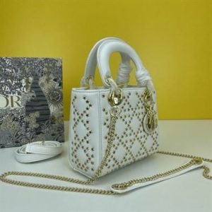 Mini Lady Dior Bag Latte Lucky Star Cannage Lambskin - DB035