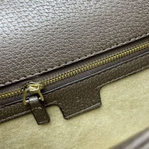 Ophidia GG small top handle bag Beige/ebony brown leather trim - GB084