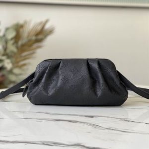 Scala mini pouch Black Mahina perforated calf leather - LB045