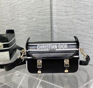 Small DiorCamp Bag Black and White Smooth Calfskin - DB033