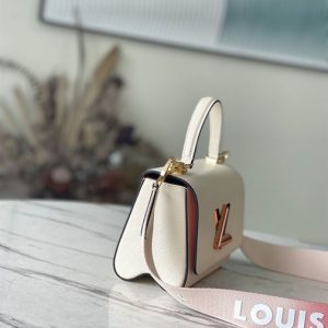 Twist PM handbag Quartz White Epi grained leather - LB041