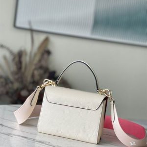 Twist PM handbag Quartz White Epi grained leather - LB041