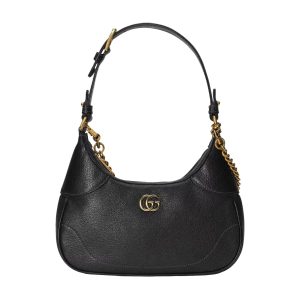 Aphrodite small shoulder bag Black soft leather - GB112