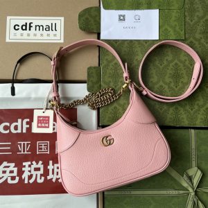 Aphrodite small shoulder bag Light pink soft leather - GB111