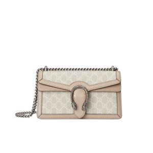 Dionysus GG small bag Beige and white