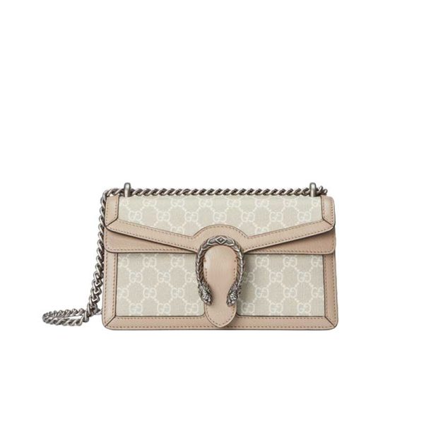 Dionysus GG small bag Beige and white