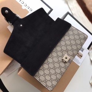 Dionysus GG small shoulder bag with black suede detail - GB168