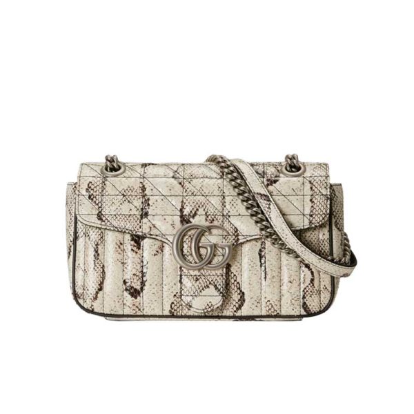 GG Marmont small python shoulder bag Natural colored - GB095