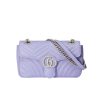 GG Marmont small shoulder bag Lilac matelassé chevron leather with heart - GB152