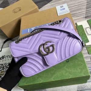 GG Marmont small shoulder bag Lilac