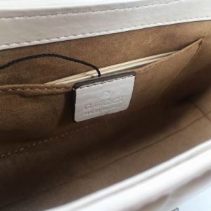 GG Marmont small shoulder bag White matelassé leather - GB151