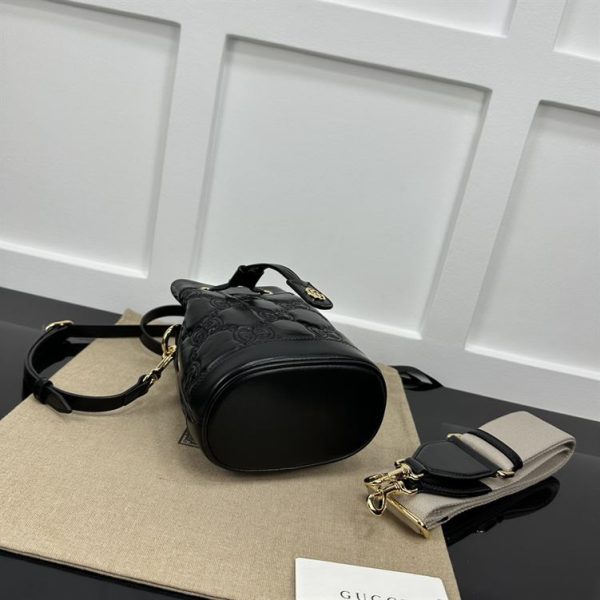 GG Matelassé bucket bag Black GG leather - GB125