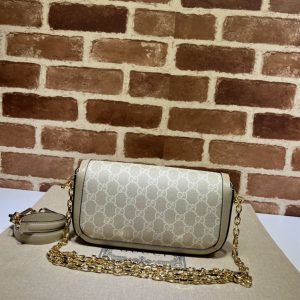 Gucci Horsebit 1955 shoulder bag Beige white GG Supreme canvas - GB126