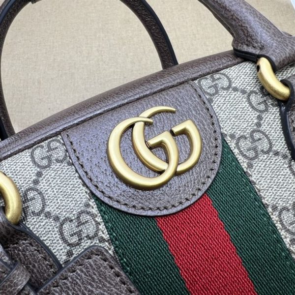 Gucci Savoy medium bowling bag Beige and ebony canvas - GB129