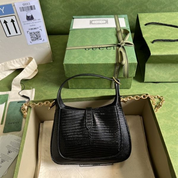 Jackie 1961 lizard mini bag Black - GB120