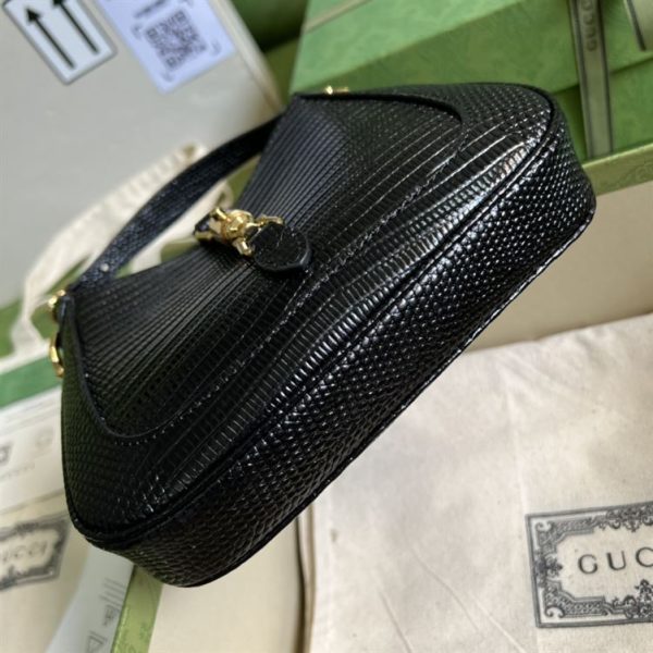 Jackie 1961 lizard mini bag Black - GB120