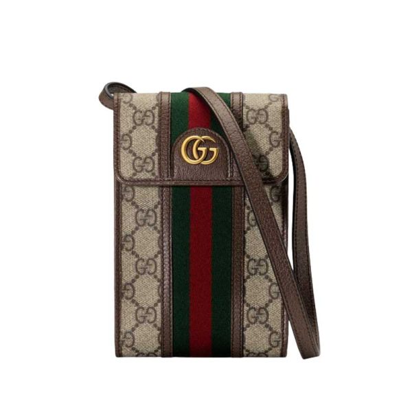 Ophidia GG mini bag Beigeebony GG Supreme canvas - GB091