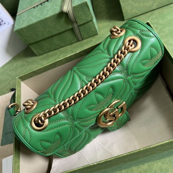 adidas x Gucci GG Marmont small shoulder bag Green and orange leather - GB094