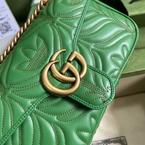 adidas x Gucci GG Marmont small shoulder bag Green and orange leather - GB094