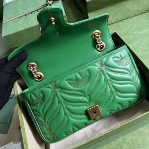 adidas x Gucci GG Marmont small shoulder bag Green and orange leather - GB094