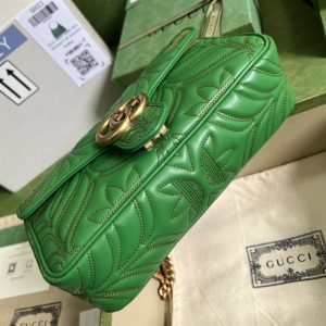 adidas x Gucci GG Marmont small shoulder bag Green and orange leather - GB094