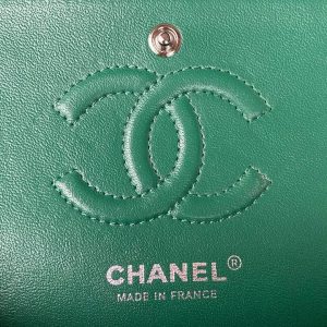 Chanel Small Classic Double Flap Bag Green Lambskin - CB030