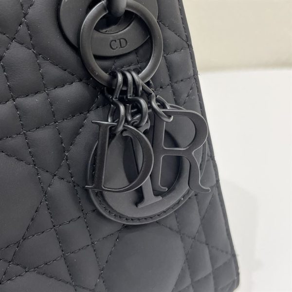 Mini Lady Dior Bag Black Ultramatte Cannage Calfskin - DB051