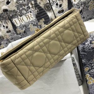 Small Dior Caro Bag Beige Supple Cannage Calfskin - DB067