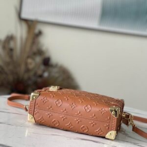 LV Side Trunk PM Tan Brown Calfskin Leather - LB107