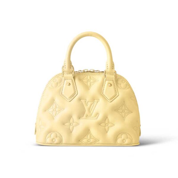 Louis Vuitton Alma BB Banana Yellow Quilted embroidered smooth calf leather - LB079