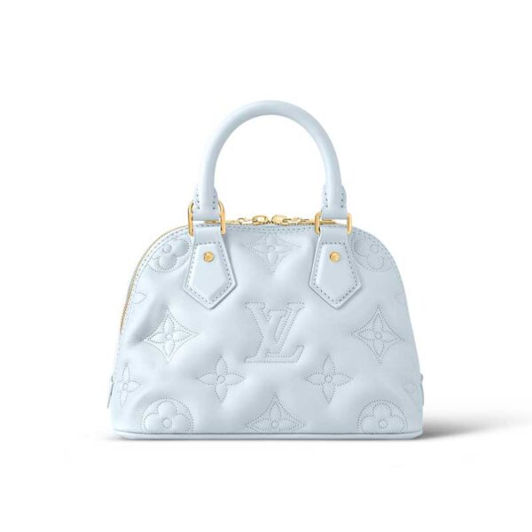 Louis Vuitton Alma BB Bleu Glacier Quilted embroidered smooth calf leather - LB080