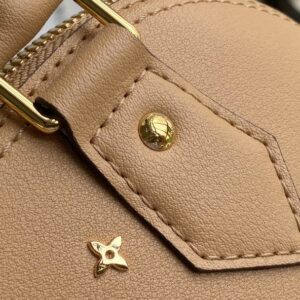 Louis Vuitton Alma BB Calfskin Metal Monogram Camel Brown - LB093