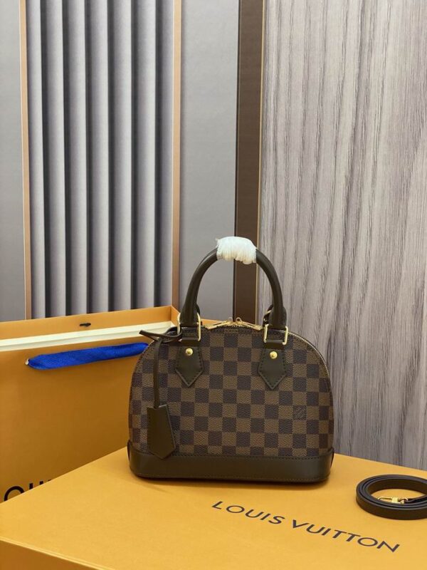 Louis Vuitton Alma BB Damier Ebene Brown Canvas - LB092