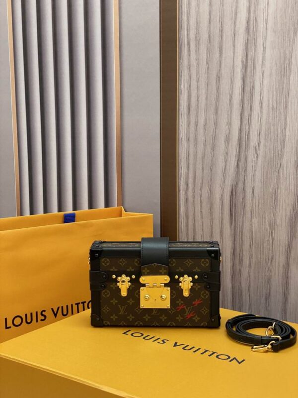 Louis Vuitton Petite Malle Monogram Canvas Trunk Bag - LB098