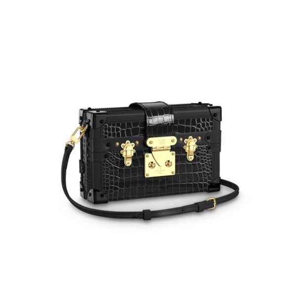 Petite Malle Black Brilliant Alligator leather - LB105