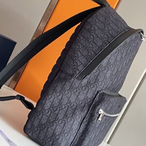 Rider Backpack Black Dior Oblique Jacquard - DB094